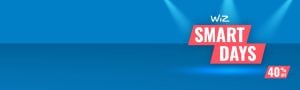 WiZ Smart Days promotion showcasing lighting and security discounts on smart home products, offering significant savings to enhance and illuminate your home.